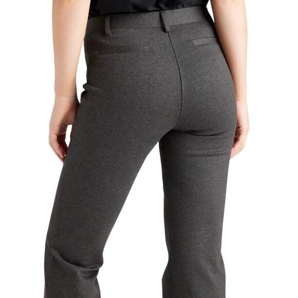 Quince Ultra-Stretch Ponte Bootcut Pants Charcoal Medium Petite Gray EUC - Picture 6 of 16